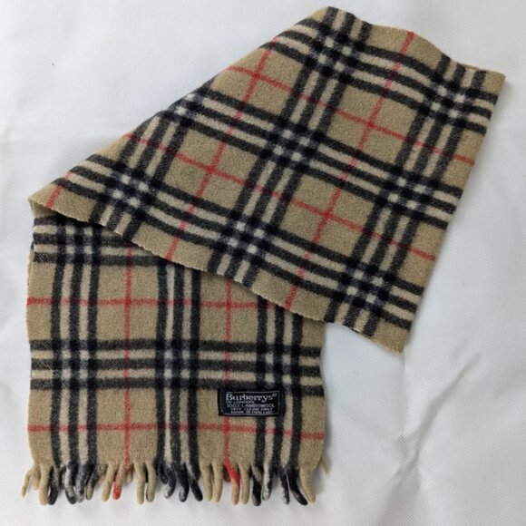 Authentic Burberry's Scarf – Unisex Lambswool Check – Pre-Owned – Fast Ship. - Picture 1 of 6